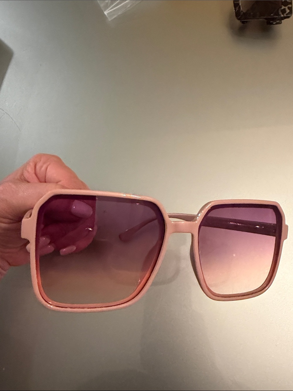 Pink Square-Frame Women's Sunglasses - Picture 4 of 6